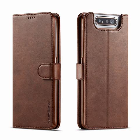 Luxury Case For Samsung Galaxy A90 Case Flip Book Wallet Magnetic Cover Samsung Galaxy A80 Case Leather Vintage PU Phone Cases ► Photo 1/6