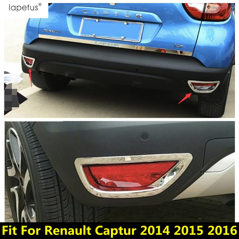 Lapetus Accessories For Renault Captur 2014 2015 2016 ABS Rear Bumper Tail Fog Lamp Lights Molding Cover Kit Trim 2 Pcs / Set ► Photo 1/6