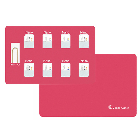 Nano Card and pin holder, Holds 8 pcs Nano Cards and lphone pin（Red） ► Photo 1/6
