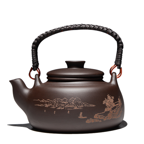 New Chinese Tea Pot Kung Fu Zisha Large Capacity Tea Pot With Filter Creative Handle Purple Clay Teapot Kettle Set ► Photo 1/6