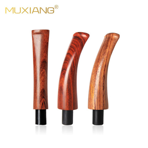 MUXIANG Rosewood Pipe Stem Replacement 9mm Activate Carbon Filter Smoking Pipe Mouthpiece Tobacco Pipe Accessories be0083 ► Photo 1/6