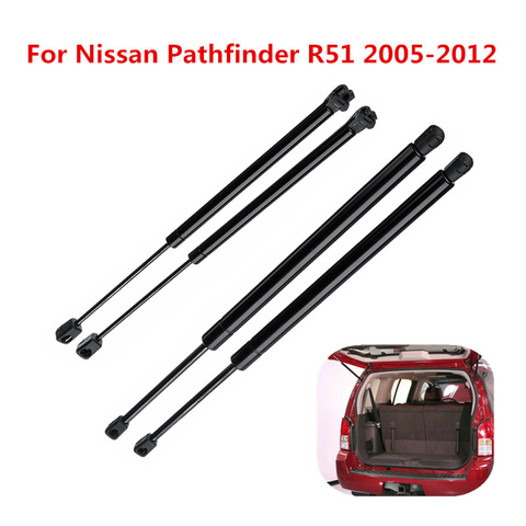 4pcs Car Rear Window Tailgate Boot Gas Struts Support Bar For Nissan Pathfinder R51 2005 2006 2007 2008 2009 2010 2011 2012 ► Photo 1/5