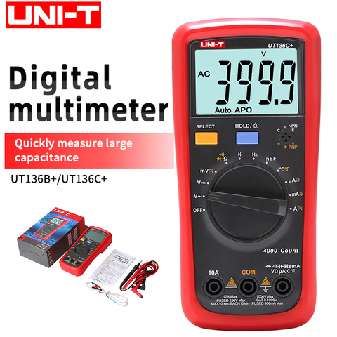 UNI-T UT136C+ high precision digital multimeter AC and DC voltage and current ohm diode frequency automatic range UT136B+ ► Photo 1/5