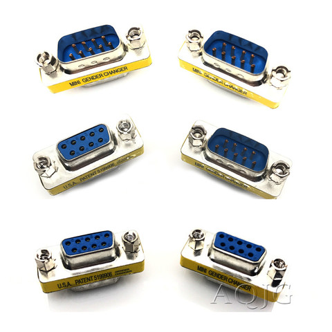 DB9 9Pin Male To Male Mini Gender Changer Adapter RS232 Serial Connector Female To Female Female To Male D-Sub Connectors ► Photo 1/6