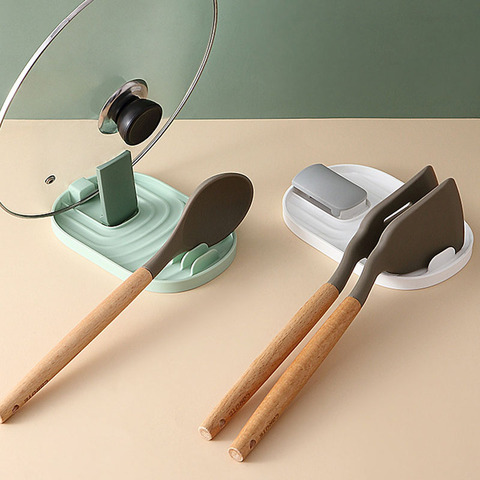 Kitchen Colorful Pot Lid Rack Multifunctional Home Kitchen Spatula Shelves Mat Gadgets ► Photo 1/6