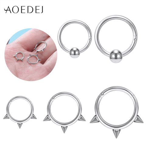 AOEDEJ 16G Titanium Cone Spiral Hinged Segment Ring Hoop For Septum Daith Helix Cartilage Piercing Body Jewelry ► Photo 1/6