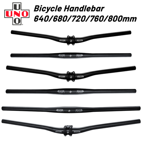 UNO MTB Bike Handlebar Bicycle Handlebar 31.8 640/680/720/760/800mm Alu Handlebar For Bicycle Rise Flat Handle bar Bycicle Parts ► Photo 1/6