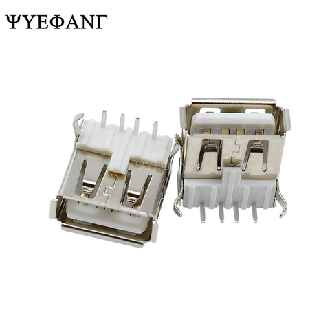 10Pcs USB Type A Standard Port Female Solder Jacks Connector PCB Socket USB-A type ► Photo 1/3