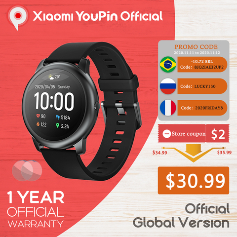 Haylou Solar LS05 Smart Watch Sport Metal Heart Rate Sleep Monitor IP68 Waterproof iOS Android Global Version for Xiaomi YouPin ► Photo 1/6