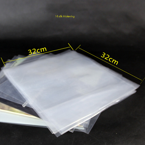 50PCS/Set Clear LP Outer Sleeves Vinyl Record Sleeves Album Covers Anti-static Protective Sleeves for LP Collection 32x32cm ► Photo 1/1