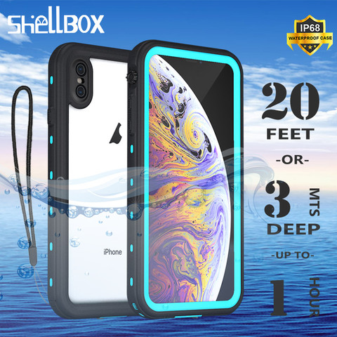 IP68 Waterproof Phone Case For iPhone  12 11 Pro Max X XR XS MAX Clear Silicone Shell for Apple SE 8 7 6S Plus Shockproof Cover ► Photo 1/6