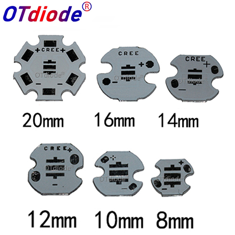 Cree XPE XP-E /XTE XT-E/XPG XP-G 3535 LED PCB Aluminum board Heat Sink Base Plate PCB Board 20/16/14/12/8mm For DIY Light ► Photo 1/6