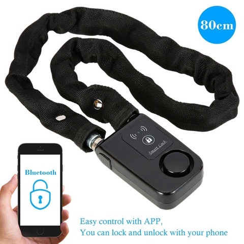 New Super Smart Phone APP Control Smart Alarm Bluetooth Lock Waterproof 110dB Alarm Bicycle Lock Outdoor Anti-theft Lock ► Photo 1/6