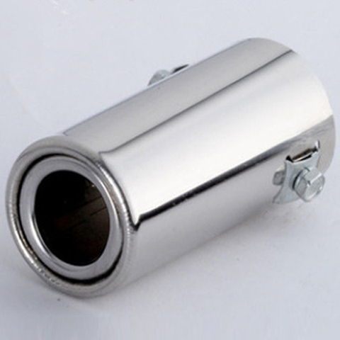 New Hot Car Auto Vehicle Chrome Exhaust Pipe Tip Muffler Steel Stainless Trim Tail Tube Car Rear Tail Throat Liner Accessories ► Photo 1/4