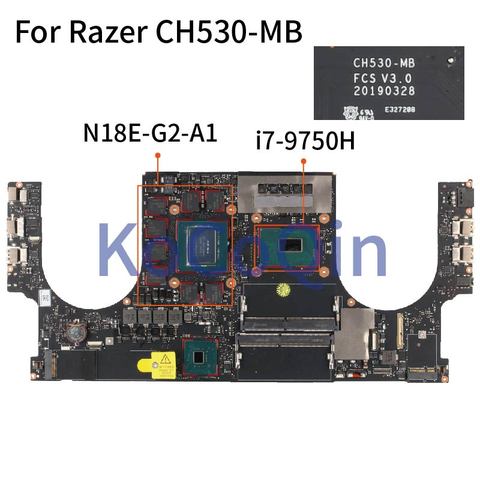 KoCoQin Laptop motherboard For Razer CH530-MB i7-9750H RTX 2070 Mainboard N18E-G2-A1 8GB DDR4 ► Photo 1/5