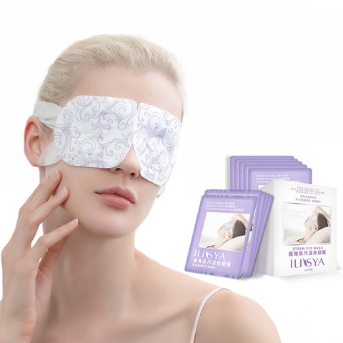 ILISYA Lavender Oil Steam Eye Mask Eye Care Skin Dark Circle Eliminate Puffy Eyes Fine Line Wrinkles Anti aging Eye Massage ► Photo 1/6