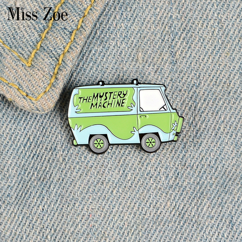 THE MYSTERY MACHINE Enamel Pins Custom Cartoon Scooby Bus Brooches Lapel Pin Shirt Bag Fun Badge Old School Jewelry Gift Friends ► Photo 1/6