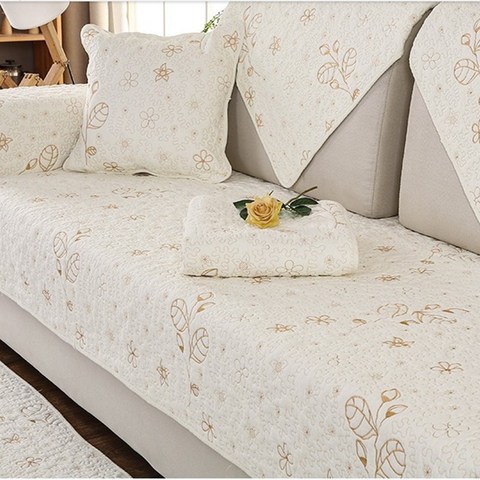 Double-sided Sofa Covers  White Couch Cover Pillow Case Four Seasons Washed Slip Seat Pad Towel ► Photo 1/6