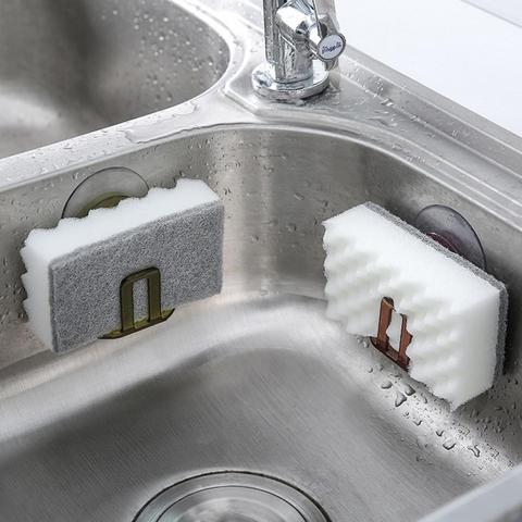 Kitchen sink sponges holder self adhesive drain rack wall hooks Accessories  Storage Organizer- Racks & Holders - Aliexpress