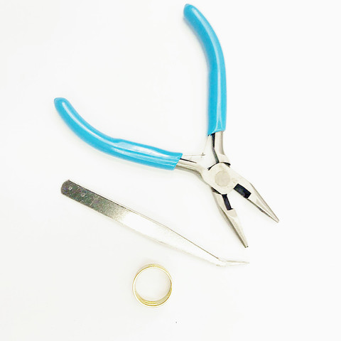 3pcs 12.4CM Jewelry Pliers sets And Maintenance Tools Pointed Nose Pliers Curved Nose Tweezers ring opener ► Photo 1/6