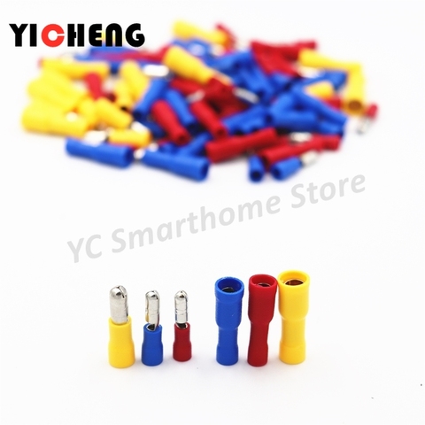 100pcs connection terminal cold-pressed terminal block terminals for wire cable crimping kit  wire connector Bullet shape ► Photo 1/6