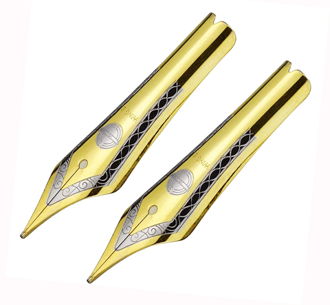 2 PCS / 3 PCS Wing Sung 699 Fountain Pen Nibs Spare Pen Nibs Original EF/F/M Size for Wingsung 699, Golden / Silver Color ► Photo 1/6