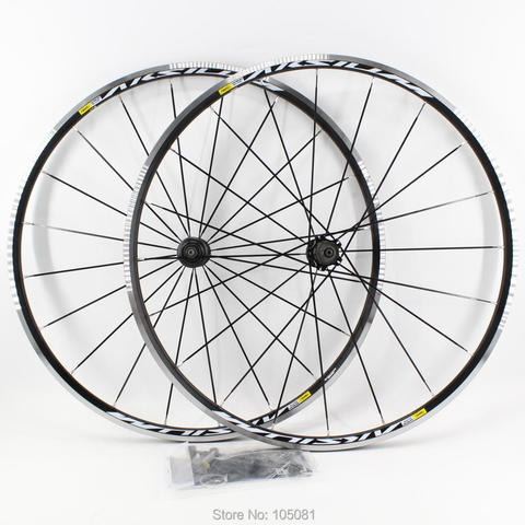 New 700C Aksium Race Road bike 6061 Aluminum alloy bicycle wheelset alloy clincher rims use for 8/9/10/11S QRM FTS-L Free ship ► Photo 1/6