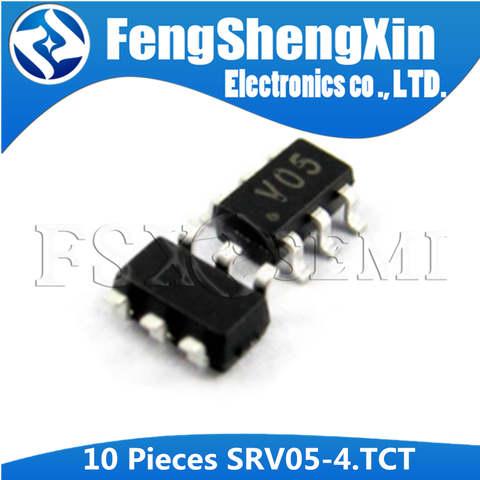 10pcs/lot SRV05-4.TCT SOT23-6 SRV05 Code: V05 SRV05-4 TVS Diode SOT23-6 ► Photo 1/2