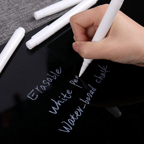 1PC Creative White Liquid Erasable Chalk Dust-Free Chalk For Glass Windows Blackboard Markers Teaching Tools Office Material ► Photo 1/6