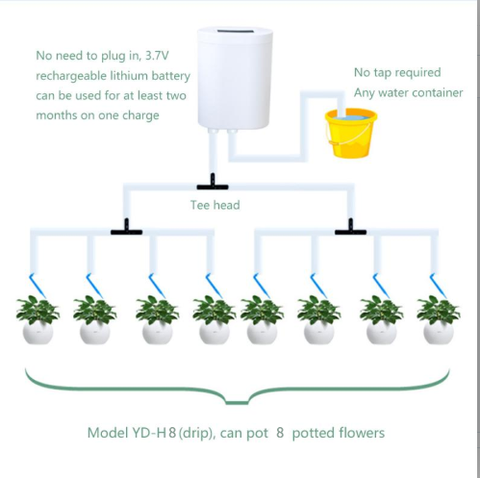 8/4/2 Head Automatic Watering Pump Controller Flowers Plants Home Sprinkler Drip Irrigation Device Pump Timer System Outdoor ► Photo 1/6