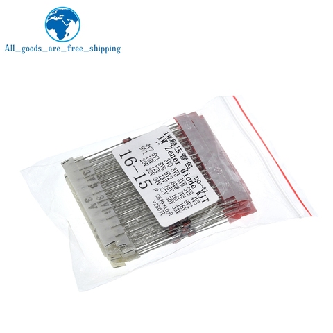 TZT 1W (3V to 33V) 250 Pcs 25 Values 1W Zener Diode Assorted kit Assortment Set New ► Photo 1/6