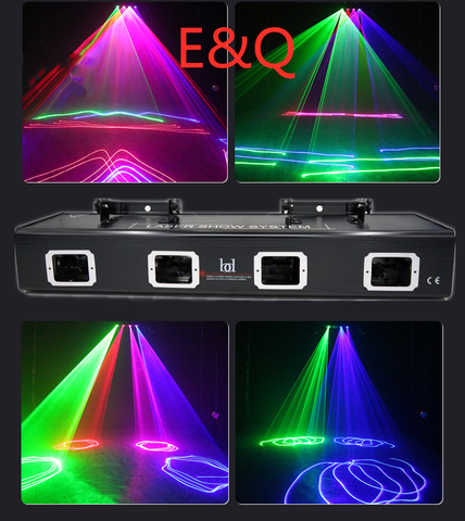 Four Lens Strong RGBY Laser Show System Stage Disco Party christmas decoration Laser lights DMX DJ equipment project 500meters ► Photo 1/6