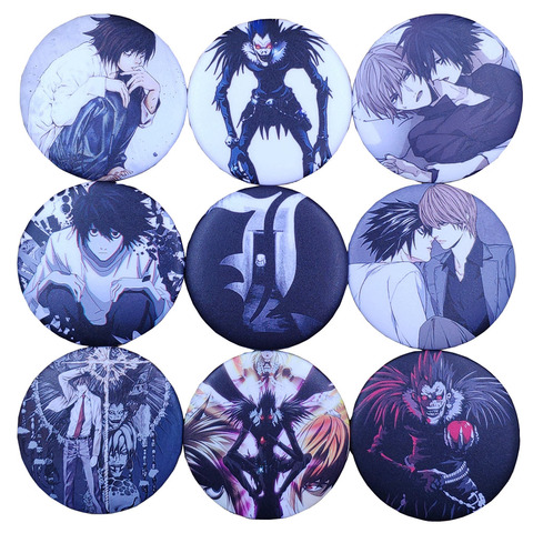 Anime Death Note Icon Brooch Cosplay Badge Backpacks L·Lawliet Killer Yagami Light Button Clothes Female Breastpin SWBJ ► Photo 1/5