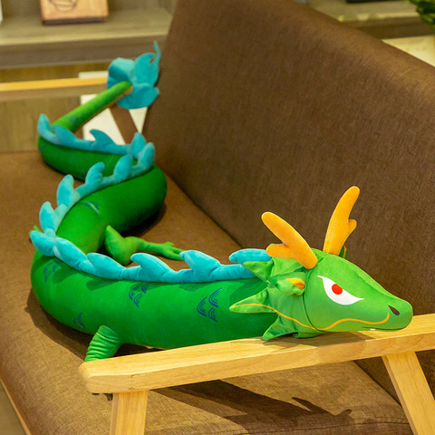 220cm China Dragon Stuffed Toy Mythical Green Blue Yellow Red Dragon Giant Animal Doll Creative Decor Plushie for Children ► Photo 1/6