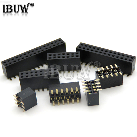 SMT 1.27mm 1.27 Double Row Female Breakaway PCB Board Pin Header socket Connector Pinheader 2*5 2*10 2*12 2*15 2*20 2* 3-50P ► Photo 1/1