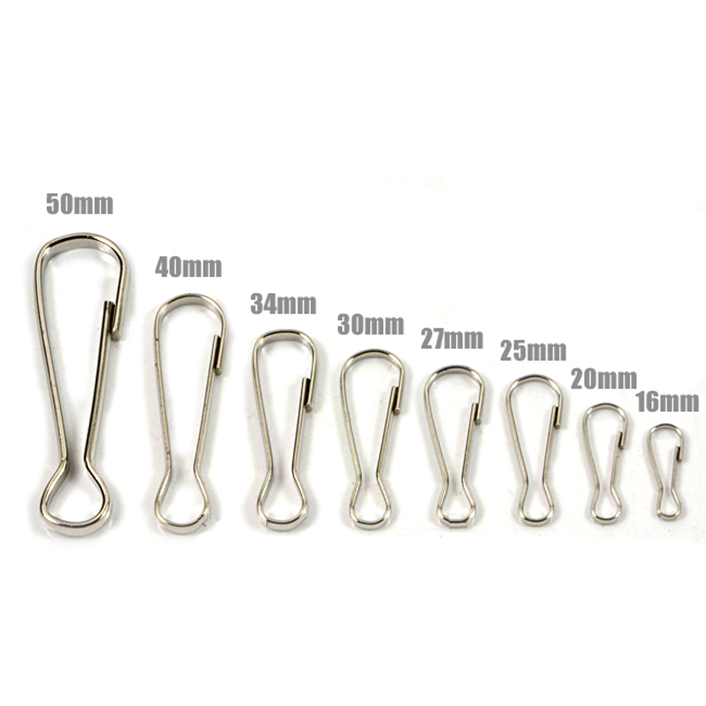 Lanyard Snap Clip Hooks Lanyard Clasp 20-40mm Spring Clips Jewelry Clasp,lanyard  Hooks,silver Zipper Pulls for ID Card/diy Making 