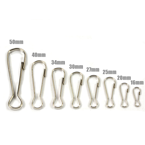 50P All Size Metal Purse Zipper Pulls Snap Spring Hooks Rings For ID Card Phone Lanyards Paracord Employee Zipper Pull Accessory ► Photo 1/4