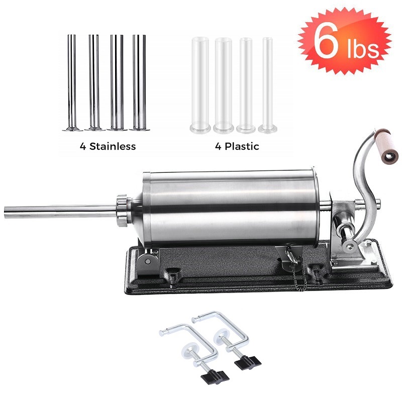 5 lbs / 2.5kg Manual Sausage Fill Meat Stuffer Stainless Steel Sausage  Filling Machine Homemade Sausage Syringe Sausage Maker