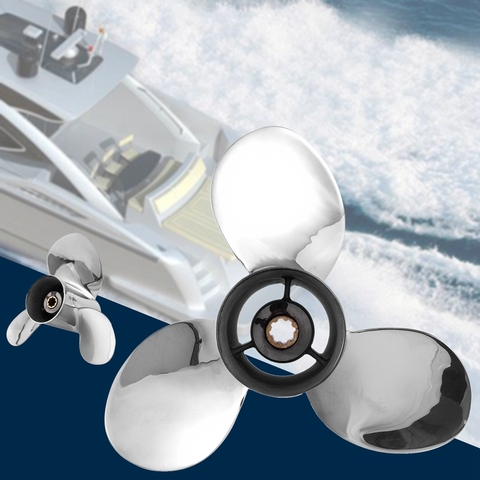 Boat Motor Stainless Steel Propeller 9 1/4X11-J for Yamaha 9.9Hp 15Hp Outboard Engine 9 1/4 X 11 -J 63V-45943-10-00 63V-45943-00 ► Photo 1/6