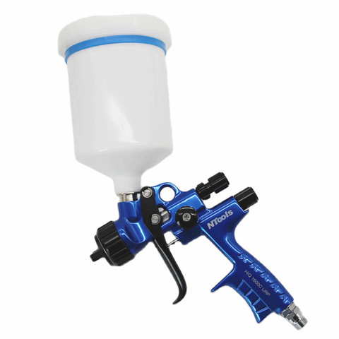 2022 Blue Limited Edition LVLP Spray Gun Paint Gun 1.3mm Nozzle with Tank for Car New Design Painted Pistol Air Sprayer Gun ► Photo 1/6