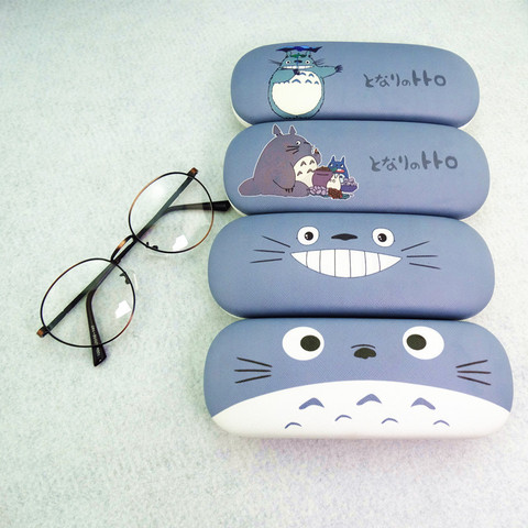 1pc Cute Cartoon Print Pu Portable Eyeswear Glasses Case Eyeglass