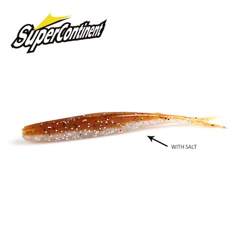 2022 NEW Supercontinent HP MiNNOW small soft squid tail fish 75mm road soft bait 1.8g 15pcs Temptation fork tail soft bait ► Photo 1/5