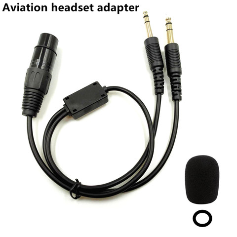 For Airbus XLR To GA Dual Plug 5 Pin Headset Adapter Cable Aviation Headphone Cable earphone accessories ► Photo 1/4