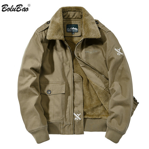 BOLUBAO Men Military Style Jackets Winter Brand Plus Velvet Thickening Men's Jacket New Male Fashion Comfortable Jacket Coats ► Photo 1/6