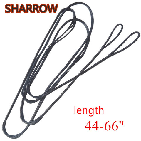 12/14/16 Strands Length Bowstrings Fit 48''-70'' Black Replacement Bow String Recurve Bow Long Bow Shooting Archery Accessories ► Photo 1/5