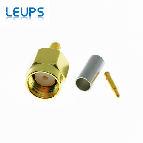 10PCS SMA Male Or RP-SMA Male (Female Pin) RF Connector Male Crimp RG174 RG316 LMR100 Cable ► Photo 1/6