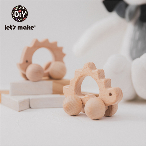 Wooden toy Car Shape Organic Beech For Babies Teether Kids Brain Game Toys Handmade Crafts Christmas Gift Cognitive Infants Toys ► Photo 1/6