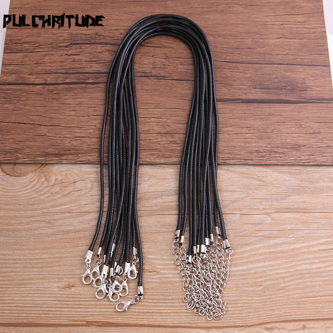 10PCS/Lot 1.5mm Black Brown Colorful Leather Cord Adjustable Braided 45cm Rope For DIY Necklace Bracelet Jewelry Making Findings ► Photo 1/6