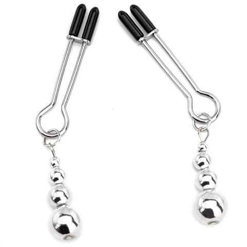 Metal Nipple Clamps clips ring bell torture slave BDSM breast Bondage restraint Sex Toy For Women Couple play Game ► Photo 1/6