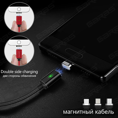 1m 2m 3 in 1 Magnetic USB Cable Micro Usb Fast Charging Magnetic charger Data Wire For Android micro /TypeC Magnet Usb Cable ► Photo 1/6